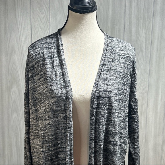 Loft Heather Gray Open Front Cardigan Size Medium - Picture 2 of 9